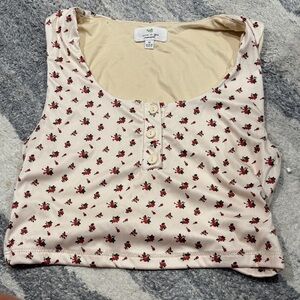 Universal Thread Floral Beige Tank Top